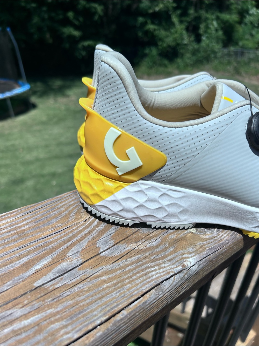 G/FORE Men's G/DRIVE Spikeless Golf Shoes in Grey/ Yellow size 11 - Picture 3 of 6